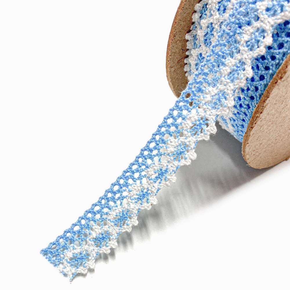 Rendas de Algodão 17mm Azul Bebé