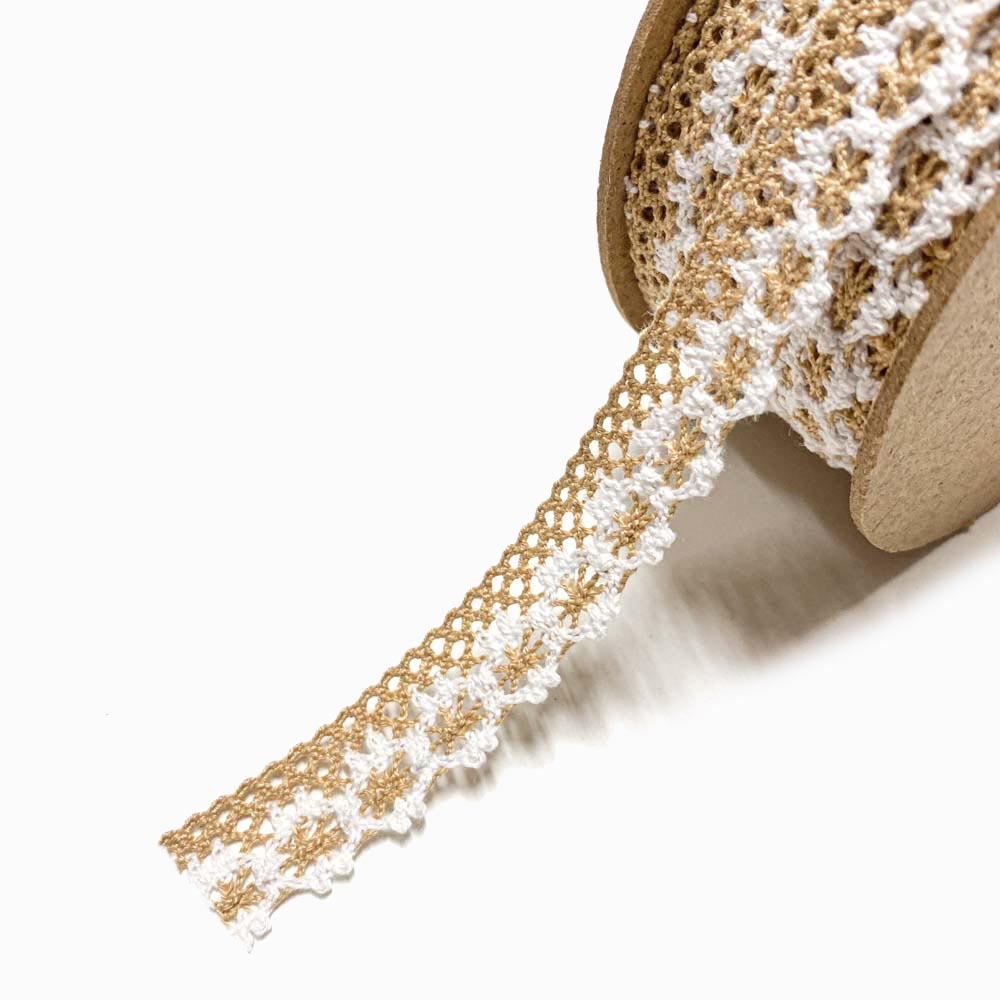 Rendas de Algodão 17mm Camel