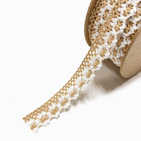 Rendas de Algodão 17mm Camel