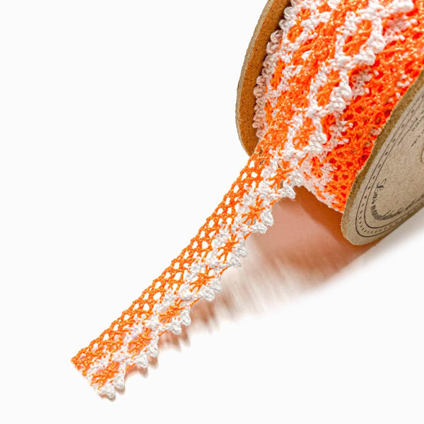 Rendas de Algodão 17mm Laranja
