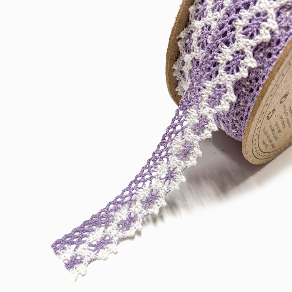 Rendas de Algodão 17mm Lavanda