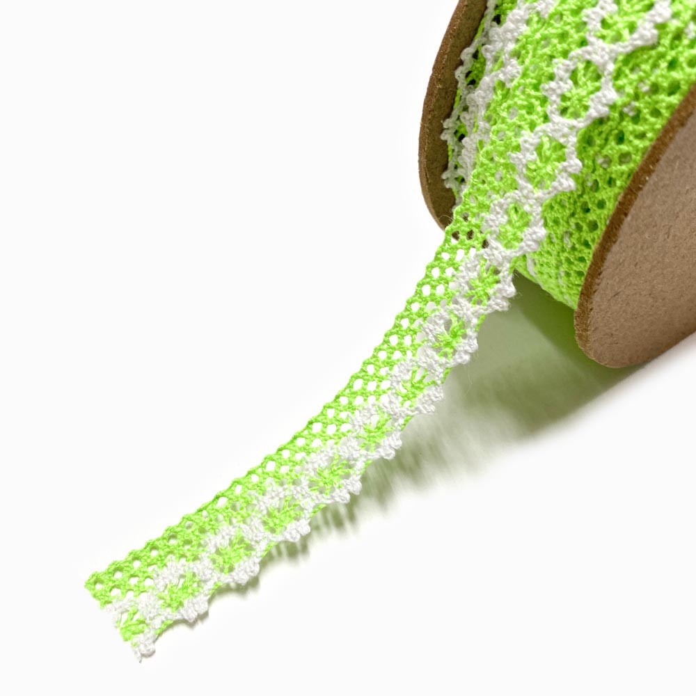 Rendas de Algodão 17mm Verde Paris