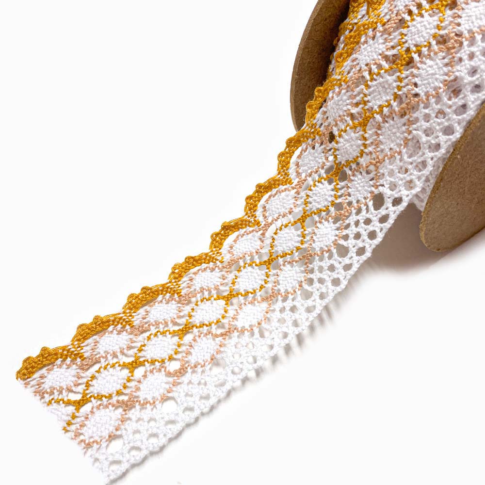 Rendas de Algodão 50mm Dourado