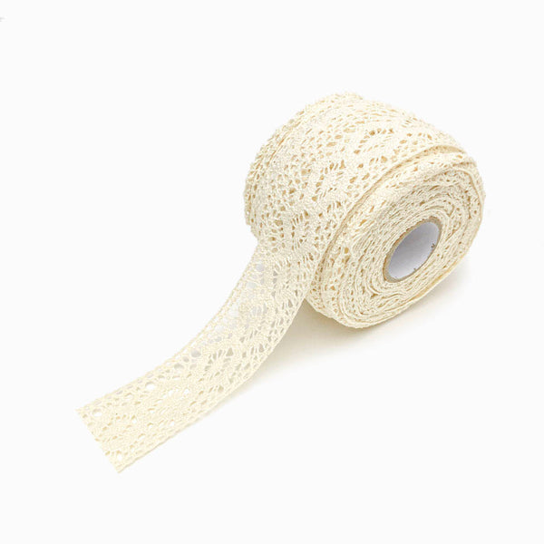 Renda de Algodão Creme 32mm