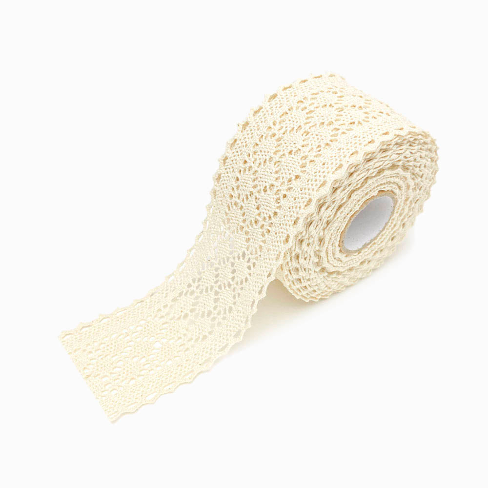 Renda de Algodão Creme 45mm