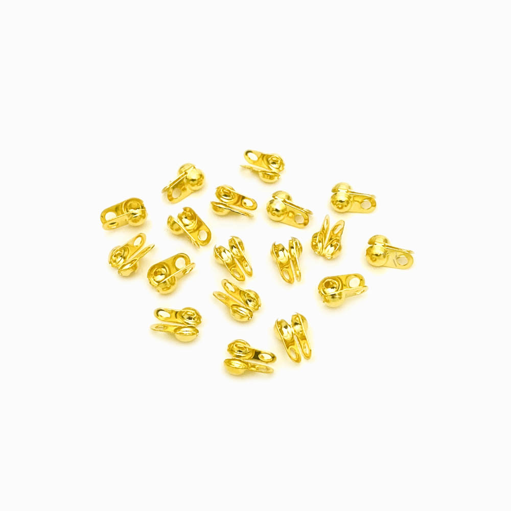 Pack 10 Tapa Nó Dourado 6x3.5mm - Aço Inox