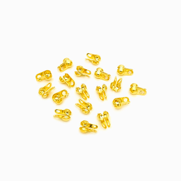 Pack 10 Tapa Nó Dourado 6x3.5mm - Aço Inox