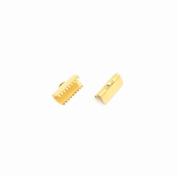 Pack 6 Terminal Garras 13mm - Aço Inox Dourado