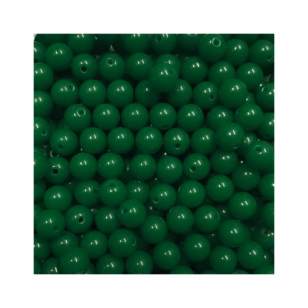Contas acrílicas 10mm verde