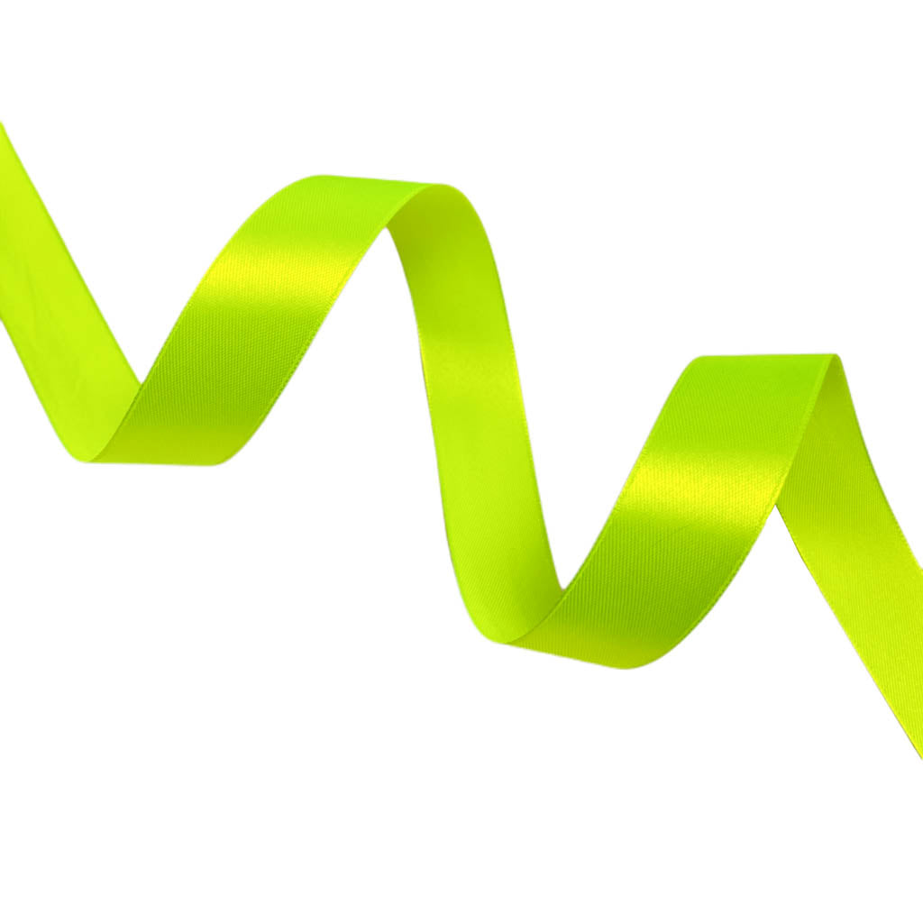 FITA DE CETIM VERDE FLUORESCENTE