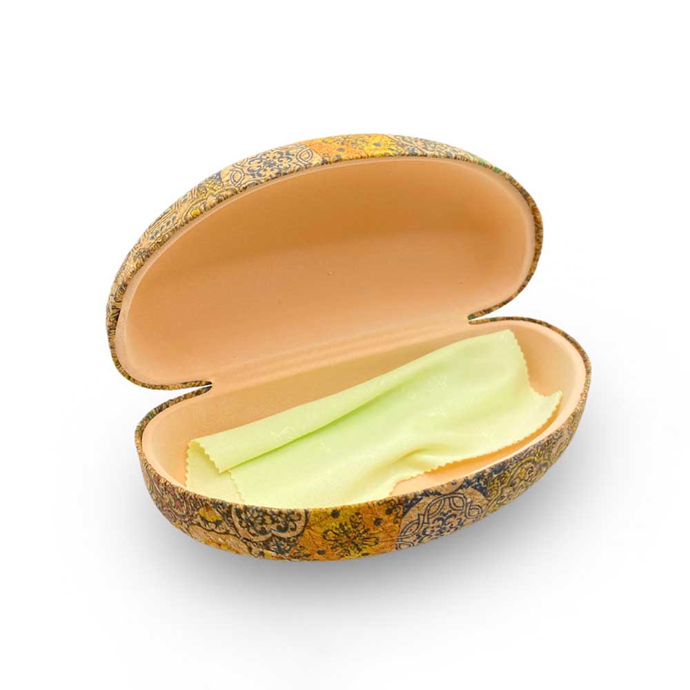 caixa para óculos em cortiça design azulejo português parte interior