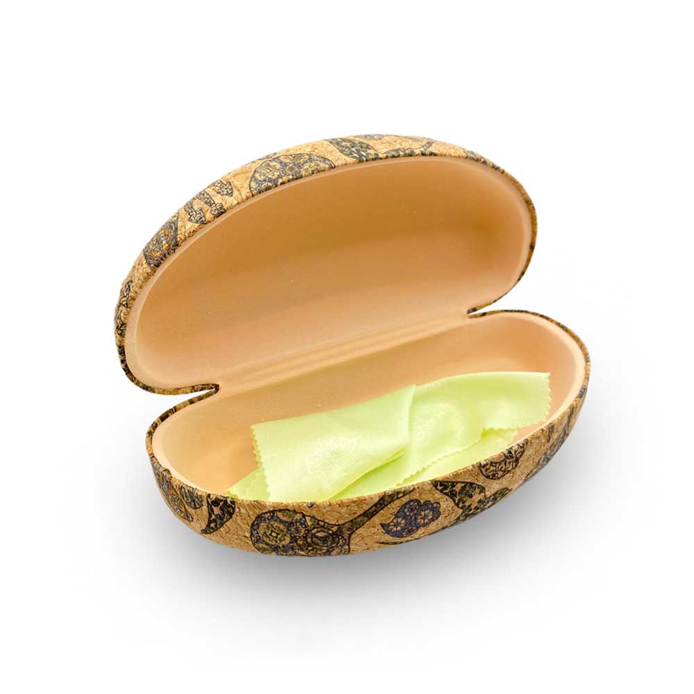 caixa para óculos em cortiça design cultura portuguesa parte interior