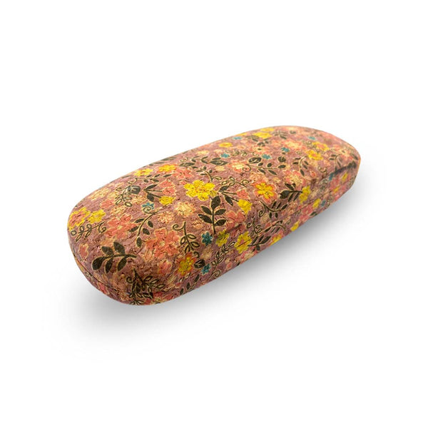 caixa para óculos em cortiça design flores