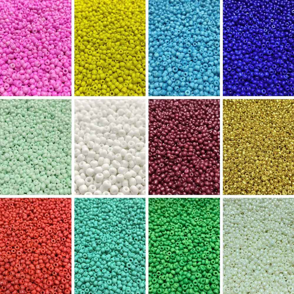 pack poupança missangas de vidro 3mm