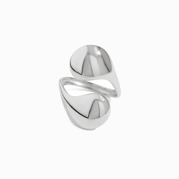 Anel Geométrico Ajustável JZ1421 - Aço Inox Prateado