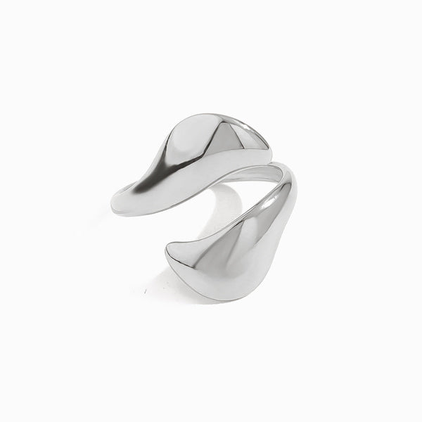 Anel Geométrico Ajustável JZ1422 - Aço Inox Prateado