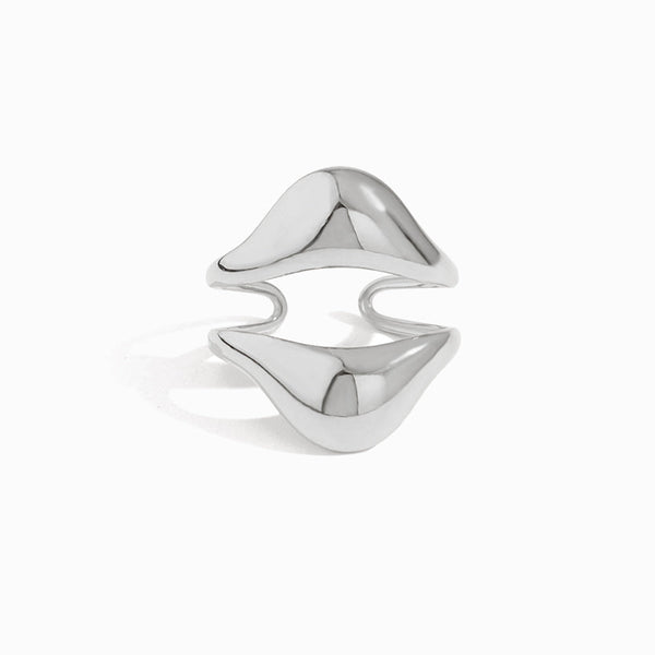 Anel Geométrico Ajustável JZ1423 - Aço Inox Prateado