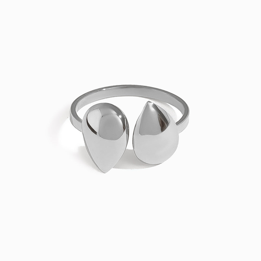 Anel Geométrico Ajustável JZ1425 - Aço Inox Prateado