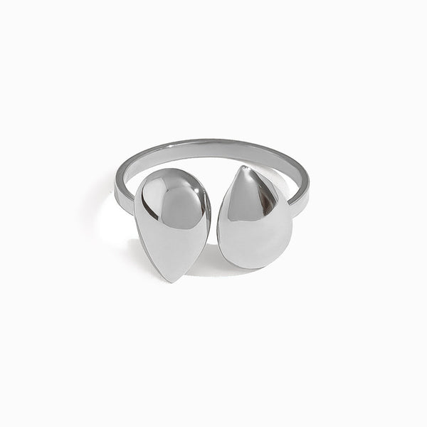 Anel Geométrico Ajustável JZ1425 - Aço Inox Prateado