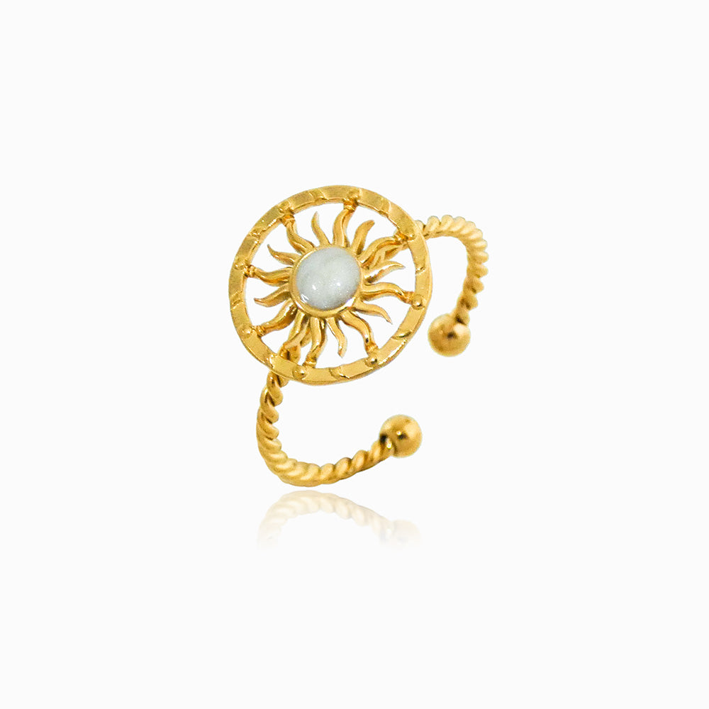 Anel Ajustável com Sol JZ1378 - Aço Inox