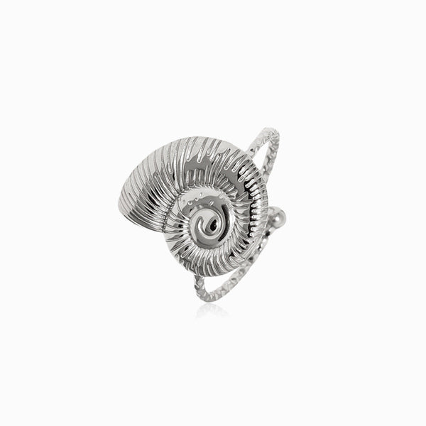 Anel Ajustável Búzio JZ1619P - Aço Inox