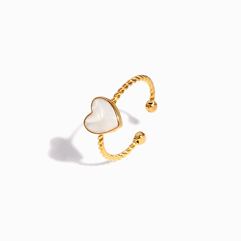 Anel com Coração JZ1356 - Aço Inox