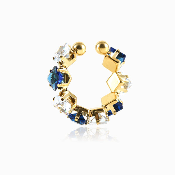 Anel Ajustável com Zircónia JZ1496 - Aço Inox