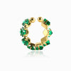 Anel Ajustável com Zircónia Verde JZ1494 - Aço Inox