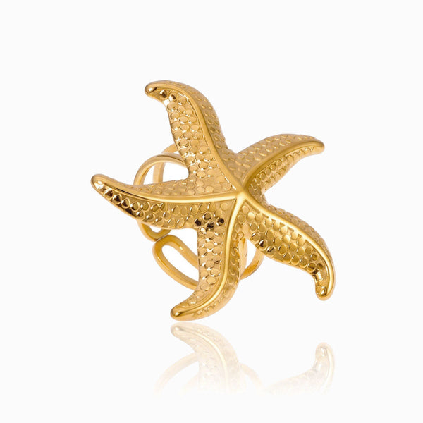 Anel Estrela do Mar JZ1603 - Aço Inox