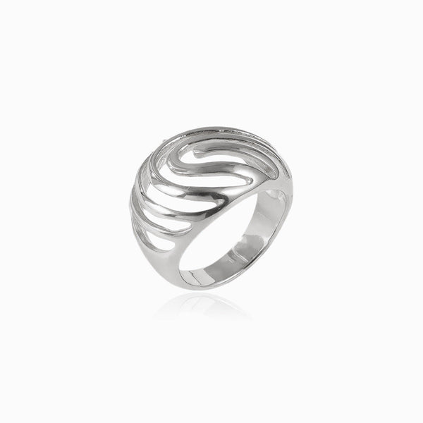 Anel Statement 17.2mm JZ1567 - Aço Inox Prateado