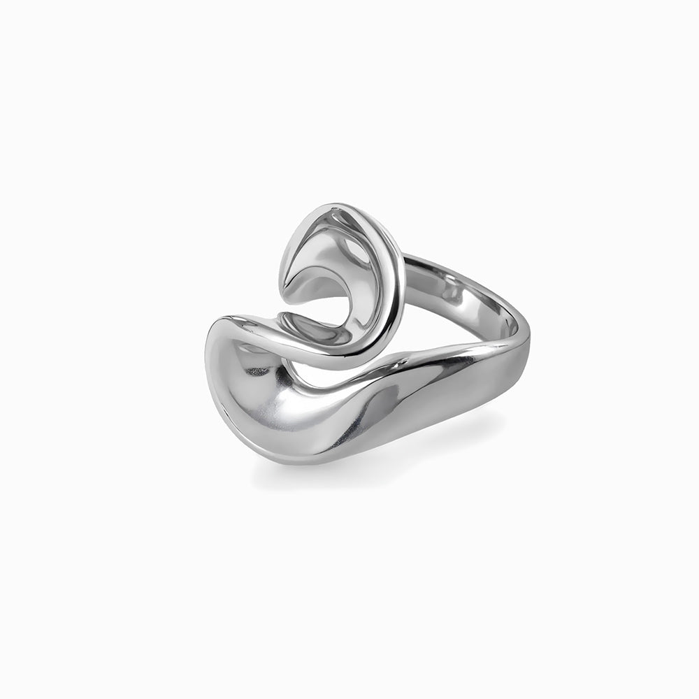 Anel Statement 17.2mm JZ1571 - Aço Inox Prateado