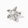 Anel Ajustável Flor JZ1513 - Aço Inox Prateado