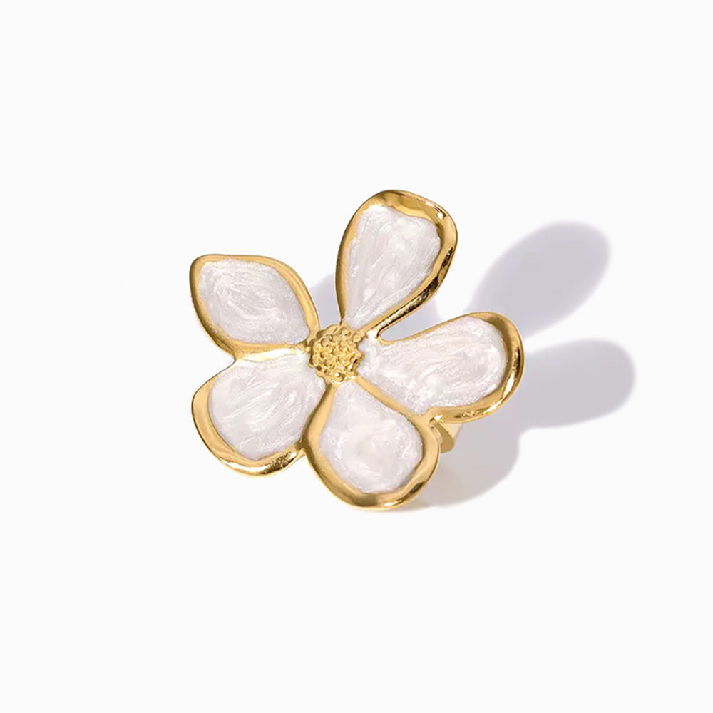 Anel Flor 17mm JZ1520 - Aço Inox