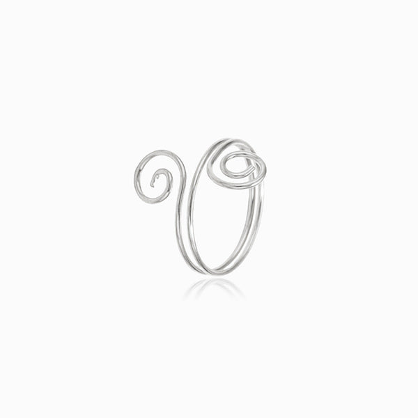 Anel Geométrico JZ1357 - Aço Inox Prateado