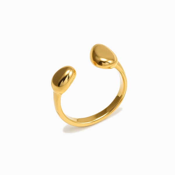 Anel Minimalista 17.2mm JZ1572 - Aço Inox Dourado