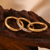 Anel Stacking com Zircónia em Aço Inoxidável