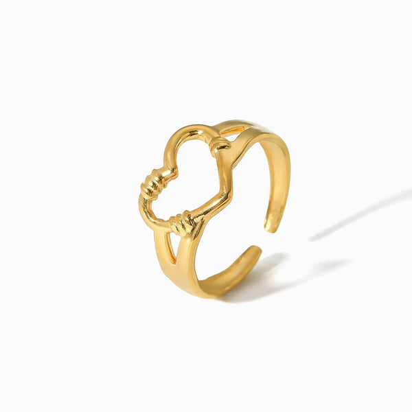 Anel Ajustável JZ1164 - Aço Inox Dourado