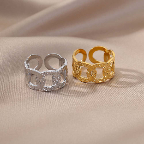 Conjunto 2 Anéis JZ1056 - Aço Inox