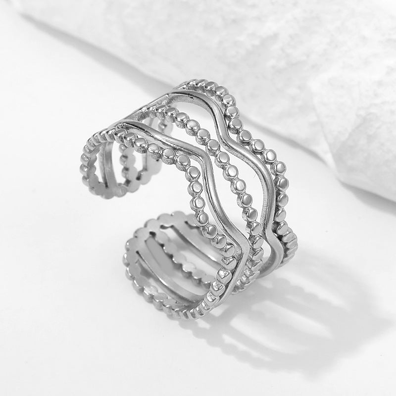 Anel Ajustável JZ1184 - Aço Inox Prateado