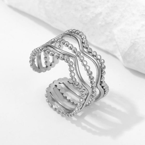 Anel Ajustável JZ1184 - Aço Inox Prateado