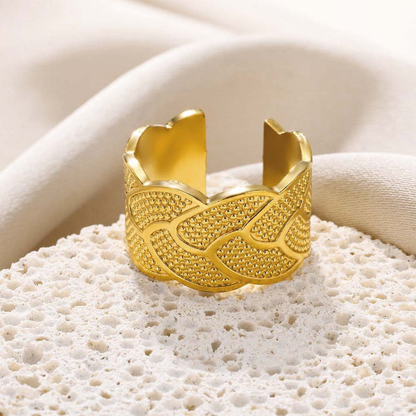 Anel Ajustável JZ1193 - Aço Inox Dourado