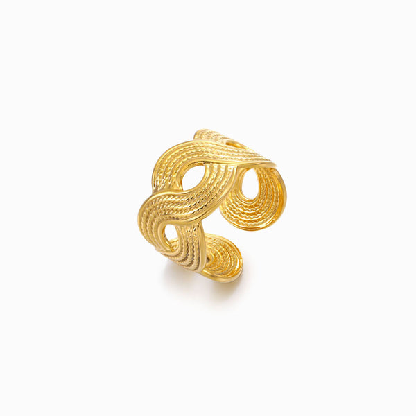 Anel Ajustável JZ1246 - Aço Inox Dourado