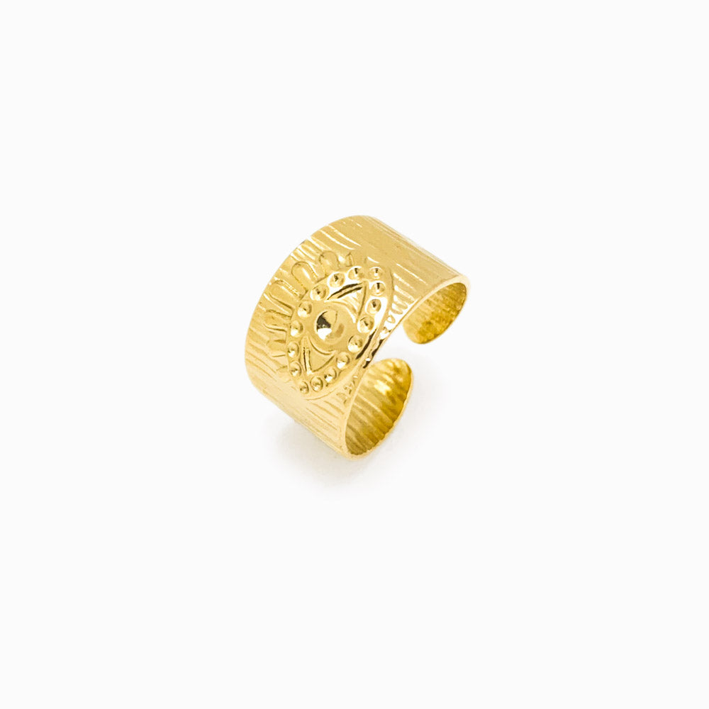 Anel Ajustável Olho Turco JZ1058 - Aço Inox