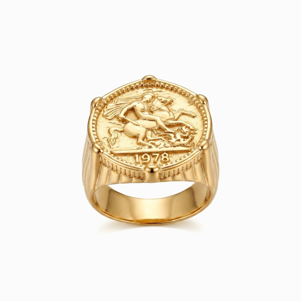 Anel São Jorge e o Dragão JZ1656D-MBE030 - Aço Inox