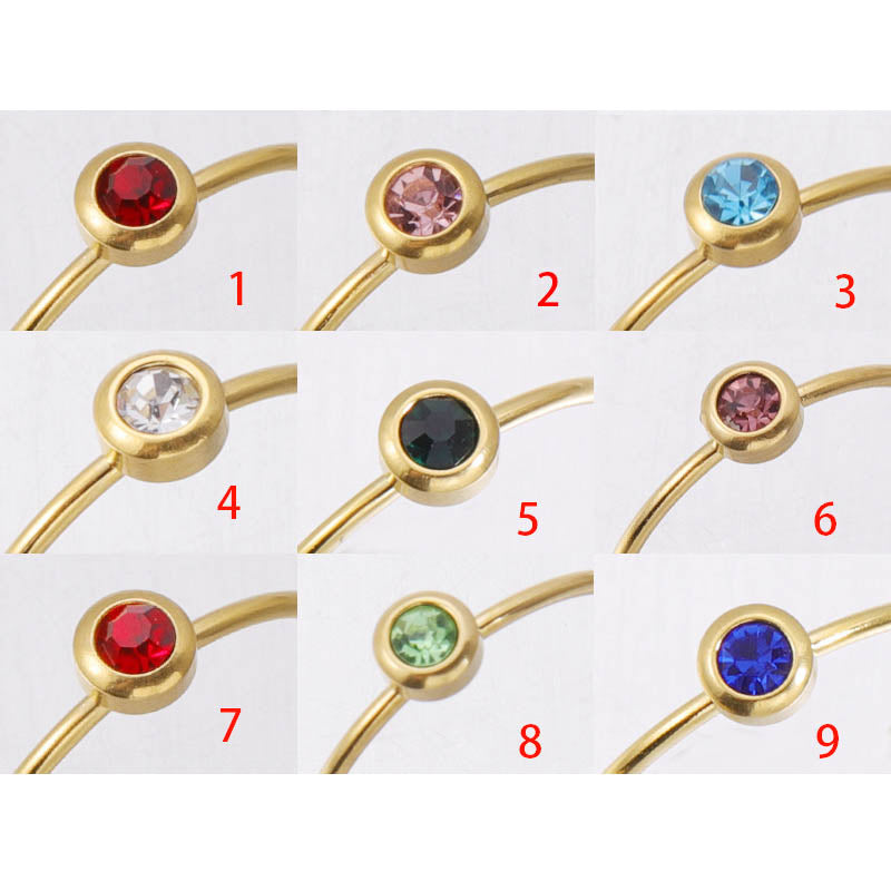 Anel com Diamante - Aço Inox