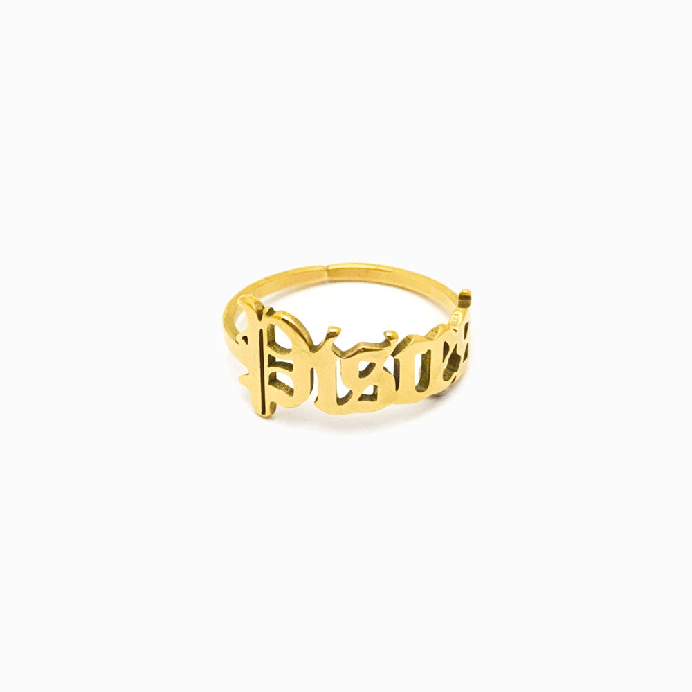 Anel Signo de Aço Inox Dourado Pisces