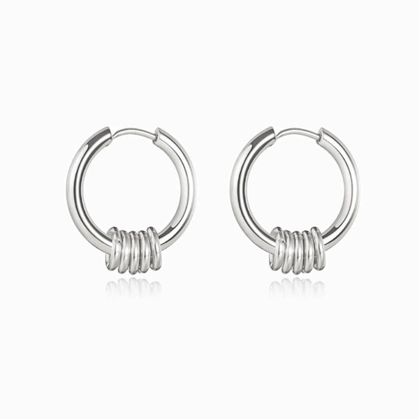 Brincos Argola 10mm BR1333 - Aço Inox Prateado