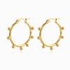 Brincos Argola 31x30mm BR3050 - Aço Inox Dourado
