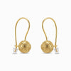 Brincos Bola de Viana 30x15mm BR1545 - Aço Inox Dourado