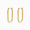 Brincos Geométricos 24x14mm BR1305 - Aço Inox Dourado